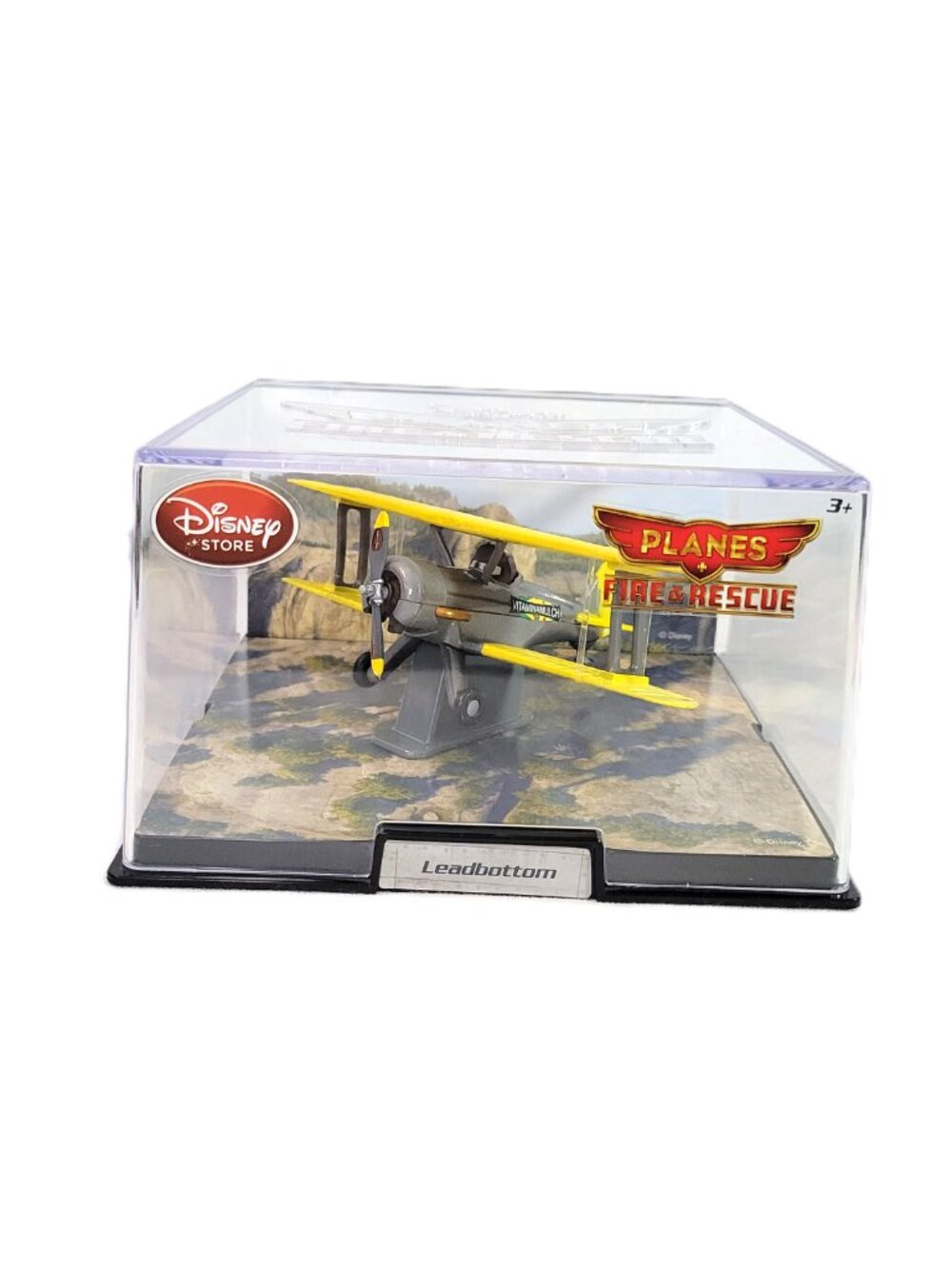 Disney Store Planes Fire & Rescue Leadbottom 1:43 Die-Cast Plane Display Case